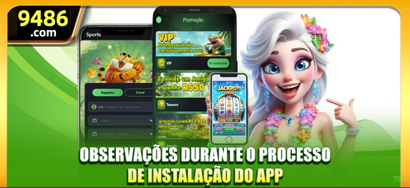 Aplicativo móvel 78n para iOS e Android